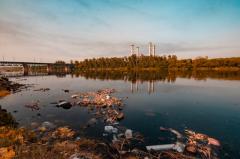 Polluted water