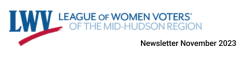 LWV of Mid-Hudson Newsletter November 2024