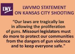 Our laws are tragically lax in allowing the proliferation of guns. Missouri legislators must do more to protect our communities from the dangers of gun violence and to keep everyone safe.