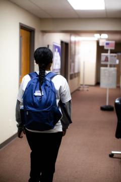 Student at Polling Place