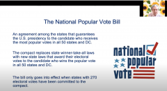 Screenshot from Suzanne Fisher presentation on National Popular Vote