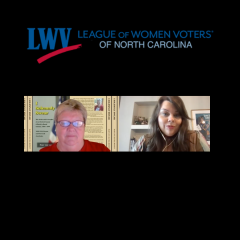 Screen shot from video with Mary Lou Bernett 