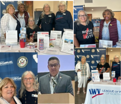 collage LWVNSBC at Carbajal Townhall