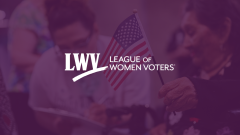LWV generic w purple background, flag