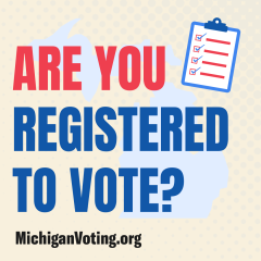 Are You Registered to Vote? sign