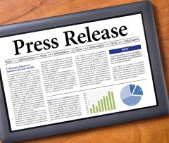 Newspaper with Press Release as title