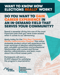 2026 Ohio Next Generation Election Administration Pipeline