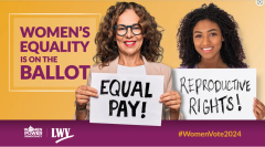 Women's Equality/Inequality Day - women holding signs for Equality