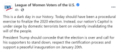 LWV US Statement on January 6, 2021 events