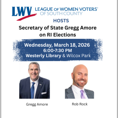 Speakers Amore and Rock on the State of RI Elections