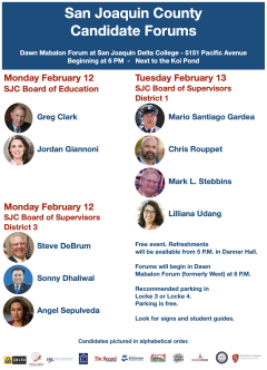 Information on Candidate Forum Feb 12 and 13