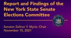 NYS Senate Election Committee Report