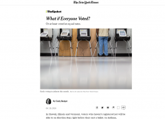 Screenshot of NYT article exploring what if everyone voted