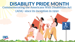 Disability Pride Month awareness graphic