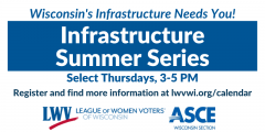 Graphic of summer series for infrastructure category meetings