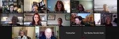Photo of Zoom meeting with Senator Dodd