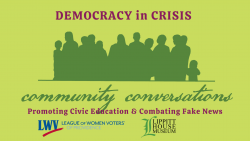 Democracy in Crisis - Promoting Civics Ed Combating Fake News Logo