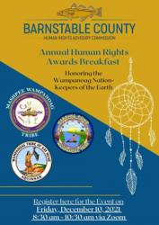 Flyer for the Barnstable County Human Right Commission Awards Breakfast