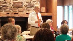 Judge Cratsley, Di Clymer and Colleen Kirby speak at the Fall Gathering with Diane Proctor