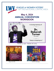 Picture of Cover of 2024 LWVNCA Annual Convention Workbook