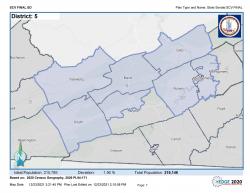 Map, Voting District 5, Virginia Senate