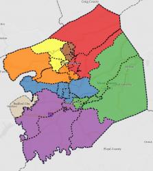 Montgomery County, Virginia District Map