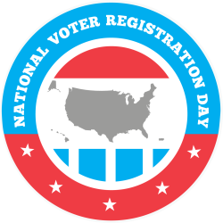 logo for NVRD National Voter Registration Day logo