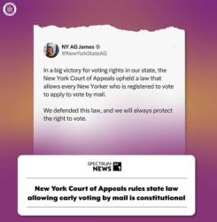 Vote by Mail approved in NYS
