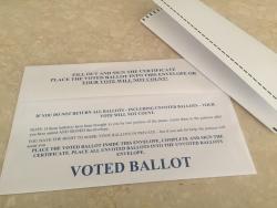 Voted Absentee Ballot