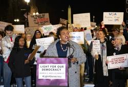 LWV CEO Celina Stewart Celina Stewart speaking on March 4,2025 Rally Light4Democracy