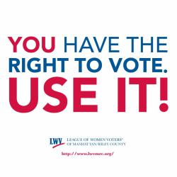 you have the right to vote. Use it! 