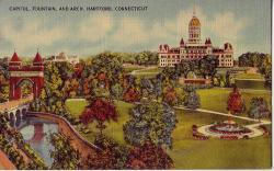 Vintage postcard showing the Connecticut State Capitol Building
