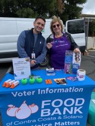 Table at Voter Registration event