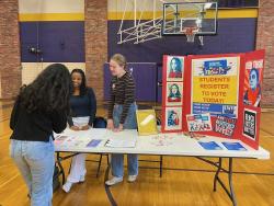 Youth registering voters