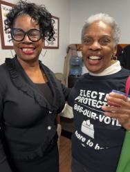 Senator Karla May with Joan Hubbard