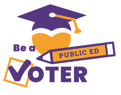 Be a public ed voter logo