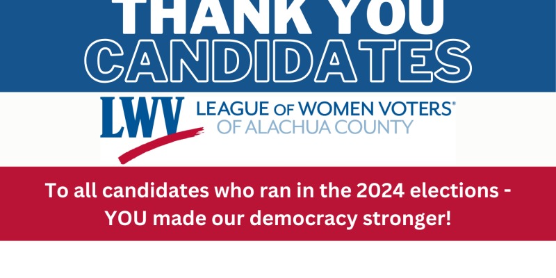 Thank you candidates