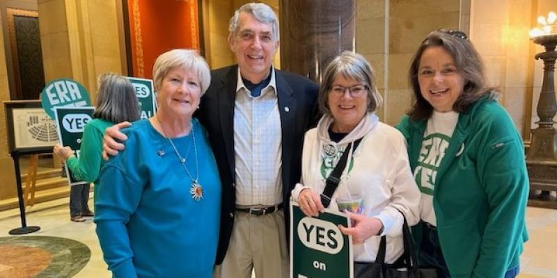 Members at Capitol with ERA signs