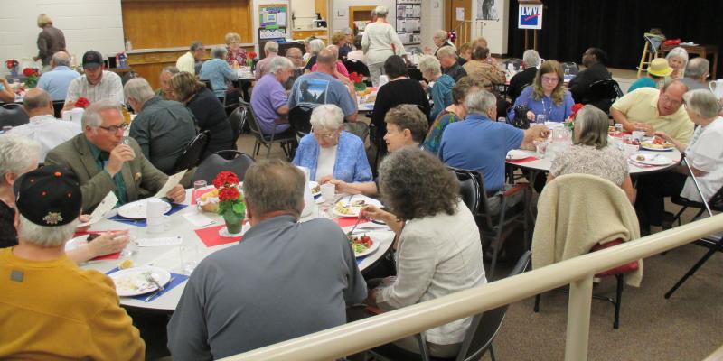 LWV ABC members socializing over dinner LWV ABC members socializing over dinner