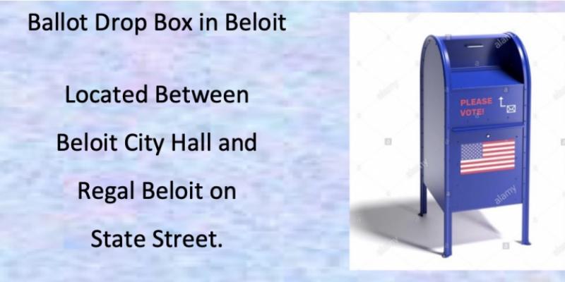 Ballot Drop Box in Beloit drop box