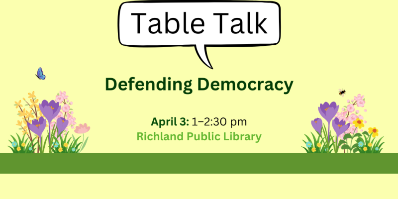Defending Democracy Table Talk announcement
