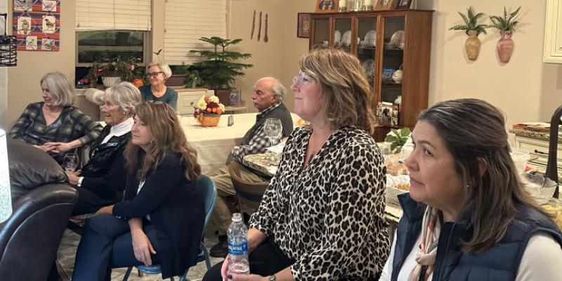 LWVBF members listen at the November Table Talk