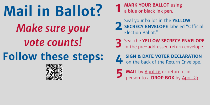 Mail in ballot?  Make sure your vote counts. Follow these steps.  