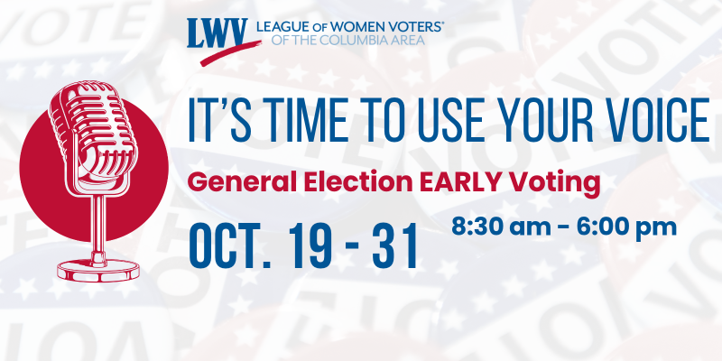 graphic with early voting and general election dates