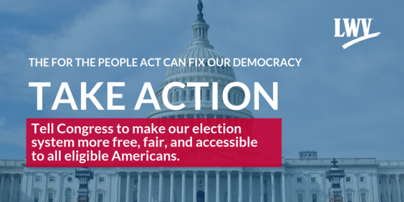 "Take Action" text layered over Capitol building