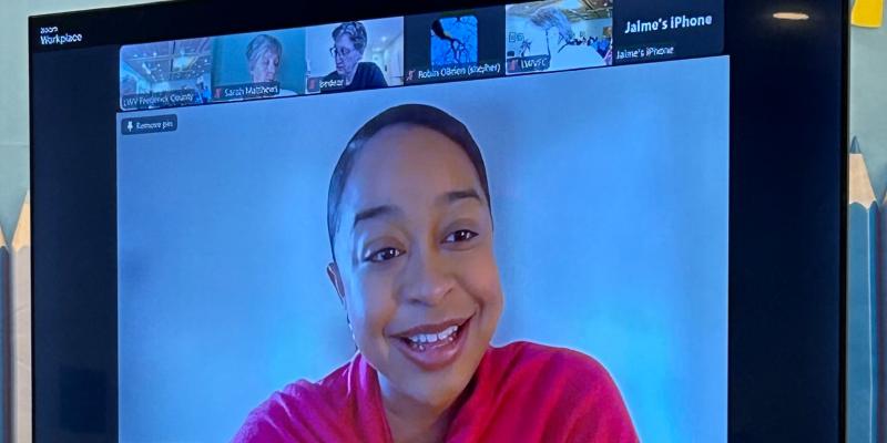 Cathryn Jackson of CASA speaks to members at the 2025 Annual Meeting