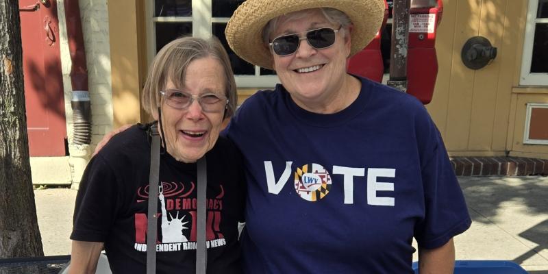 Ginnie Kiesewetter and Sue Kunkel at In the Streets 2025