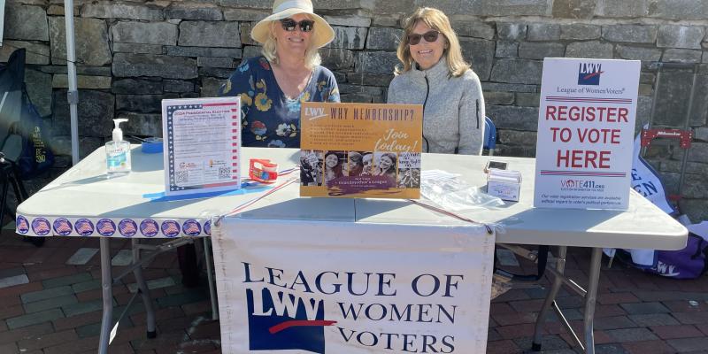 Jill Griffith and Sue Krause at the Hispanic Festival October 7, 2023