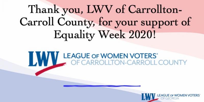 LWV Carrollton, Equality Week