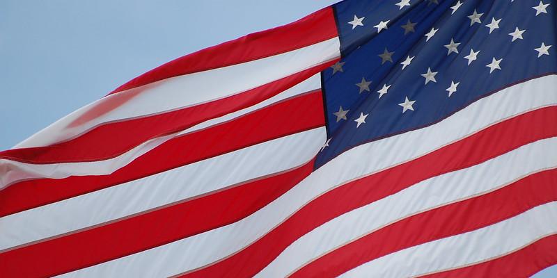 USA flag flying